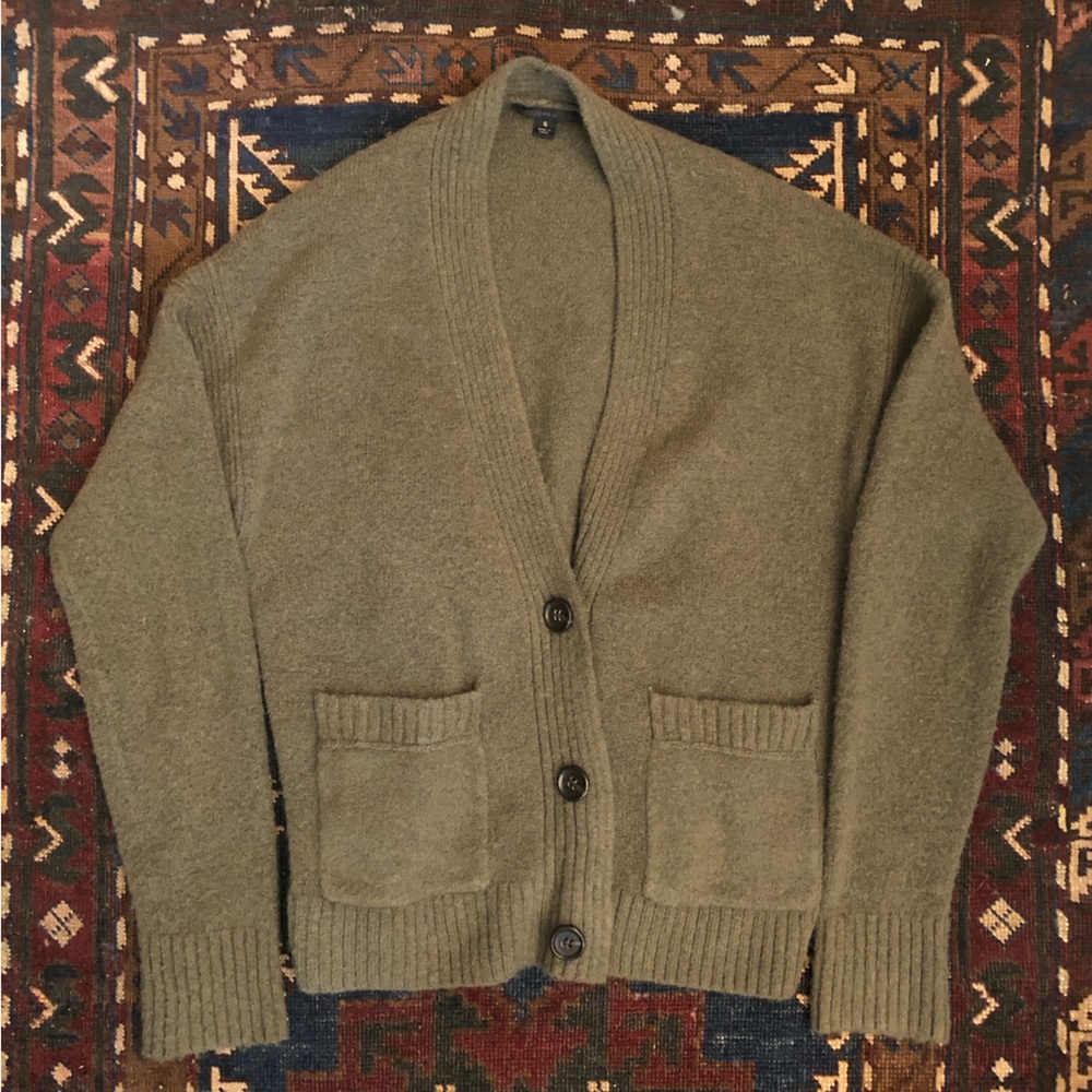 J.Crew Olive Green Cardigan Small